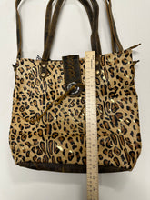 Myra Bag large shoulder Bag Leather Purse Cheetah Print with Hairon Small