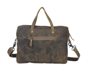 Myra Cowhide hair on and leather lap top bag free shipping