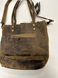 Myra Bag large shoulder Bag Leather Purse Cheetah Print with Hairon Small