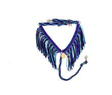 fringe breast collar turquoise, purple, and black  with a wither strap...all sizes