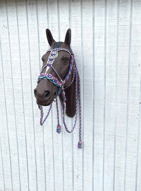Macrame baroque Horse Bitless bridle set
