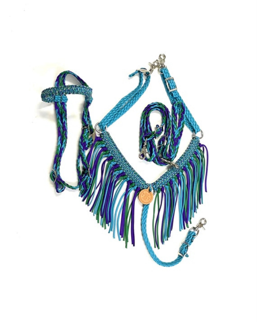 Peacock horse or pony Tack set